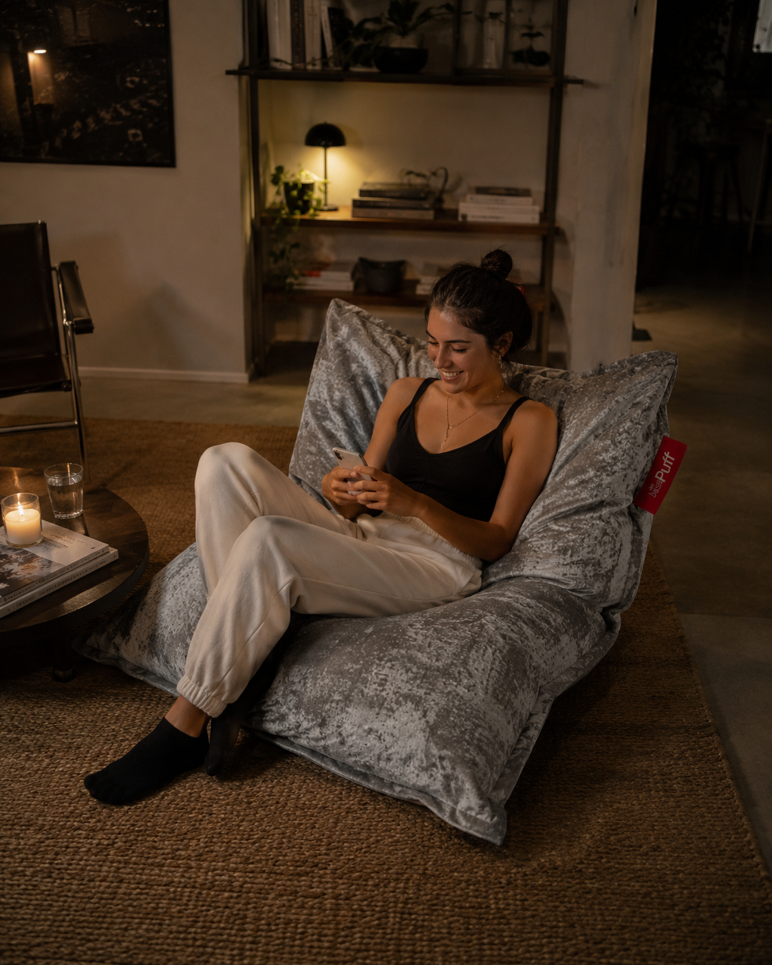 Puffs Basicos Suede & Velvet
