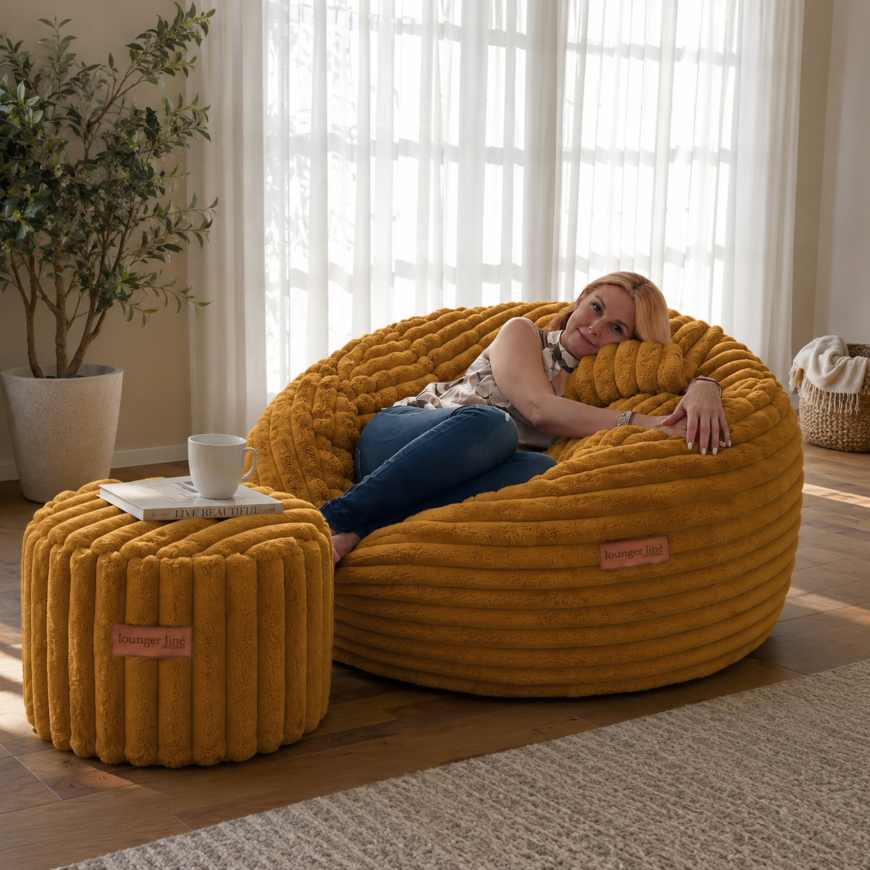 Puff Jumbo Lux con Taburete
