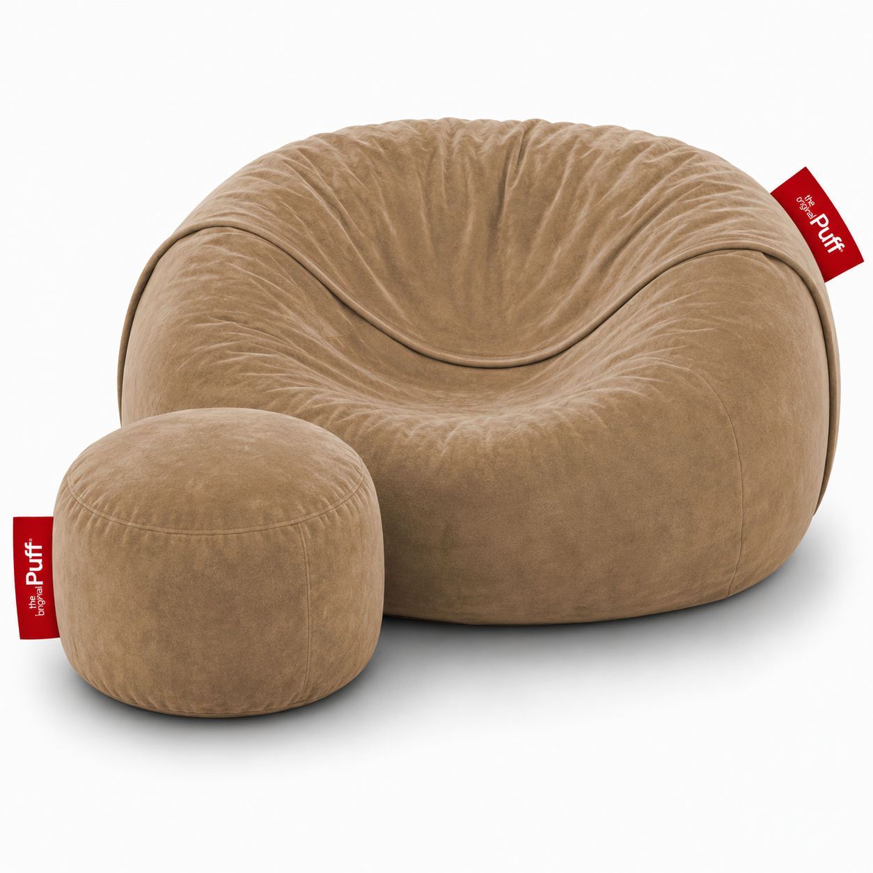 Puff Cama Matrimonial c/Taburete